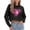 #471-Black, variant on Roncen Valentine's Day Print Pullover Hoodie for Women, Pink Cropped Sweatshirt with Multi-Color Heart Design, Long Sleeve Fleece Top