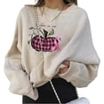 thumbnail image 2 of Pull Ample d'Automne pour Femmes Halloween, Sweat à Manches Longues Col Rond Imprimé Citrouille pour Adultes, 2 of 6