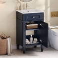 thumbnail image 2 of S-HOME 18-Inch Bathroom Vanity Set With Ceramic Sink And Soft Closing Door，Blue, 2 of 11