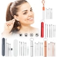 thumbnail image 4 of Aluminum Tube Style B, Red, Multi-Function Stainless Steel Ear Pick Set 6-Piece, 1 Setinnovative Spring Ear Wax Cleaner Tool Set,Stainless Steel Ear Cleansing Tool,Ear Curette Earw Makeup Organizers, 4 of 7