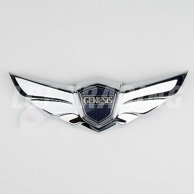 - 2008-2014 Hyundai Genesis Sedan OEM Hood Wing Emblem LARGE SIZE GENUINE OEM 86320-3M500