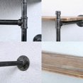 thumbnail image 2 of Industrial Pipe Clothing Rack Wall Mounted with Real Wood Shelf,Pipe Shelving Floating Shelves Wall Shelf,Rustic Retail Garment Rack Display Rack Cloths Rack,24in Steam Punk Commercial Clothes Racks, 2 of 4