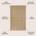 thumbnail image 3 of JONATHAN Y NATURAL FIBER 5 x 8 Area Rug, Hira Hand Woven Diamond Chunky Jute - Natural, NFR100A-5, 3 of 9