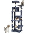 thumbnail image 1 of VEVOR Cat Tree 63" Cat Tower with 2 Cat Condos Sisal Scratching Post Light Grey, 1 of 9