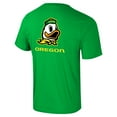 thumbnail image 3 of Men's Colosseum Green Oregon Ducks Logo Lockup 2-Hit Active Blend T-Shirt, 3 of 3