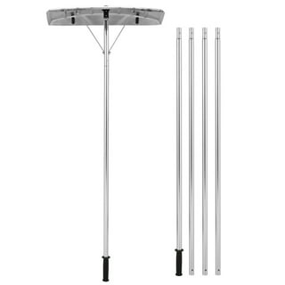 Happytools Telescoping Snow Roof Rake, 21 Lightweight Aluminum Snow Removal  Tool with Extendable Pole and Blade for Metal Roof, Asphalt Roof, Car and