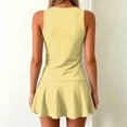 thumbnail image 6 of Womens Skirted Tankini Bathing Suit 2 Piece Swimwear with Sleeveless Tank Top and Flared Swim Skirt Modest Tummy Control Swimwear, S, 6 of 6