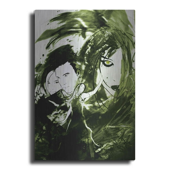 Luxe Metal Art 'Brutality Betrayal Beauty' by Jonathan Lam, Metal Wall Art, 16"x24"