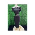 thumbnail image 1 of Conjunto Blusa Con Olan Y Falda Ajustable Casual De Mujer Color Negro Talla Unitalla Marca Emil SaEs, 1 of 4