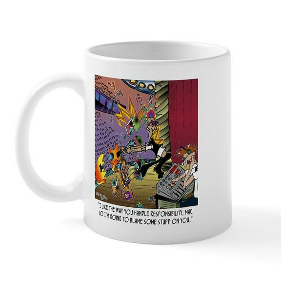 CafePress - Blame Some Stuff On Me Mug - 11 oz Ceramic Mug - Novelty Coffee Tea Cup
