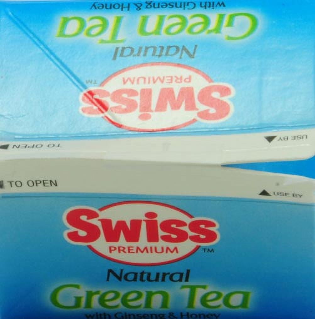 Swiss Premium Natural Green Tea with Ginseng & Honey, Half Gallon