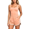thumbnail image 2 of Naotn Two-piece Workout Sets for women Summer Casual Sleeveless Tank Top and Shorts Comfy Soft Colorblock Ribbed Set, 2 of 7
