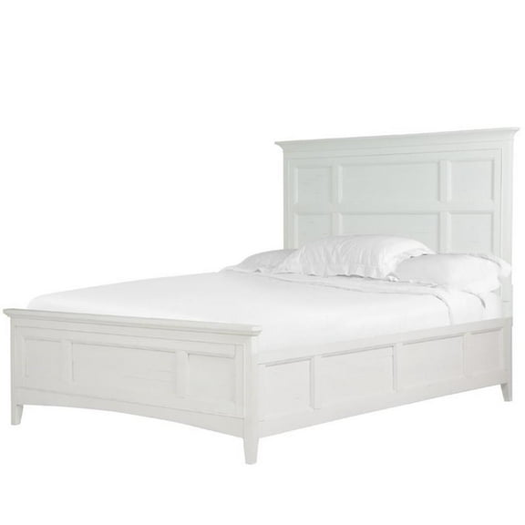 Magnussen Heron Cove Relaxed Traditional Soft White Queen Panel Bed