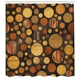 thumbnail image 3 of Ambesonne Wooden Print Shower Curtain, Brown Abstract Circles, 69"Wx70"L, Brown, 3 of 3