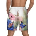 thumbnail image 4 of Goofa Butterfly And Flowers Printed Men's Swim Trunks Board Shorts Quick Dry Mens Swimming Trunks with Compression Liner,Breathable Fit Hawaii Beach Shorts-Medium, 4 of 9