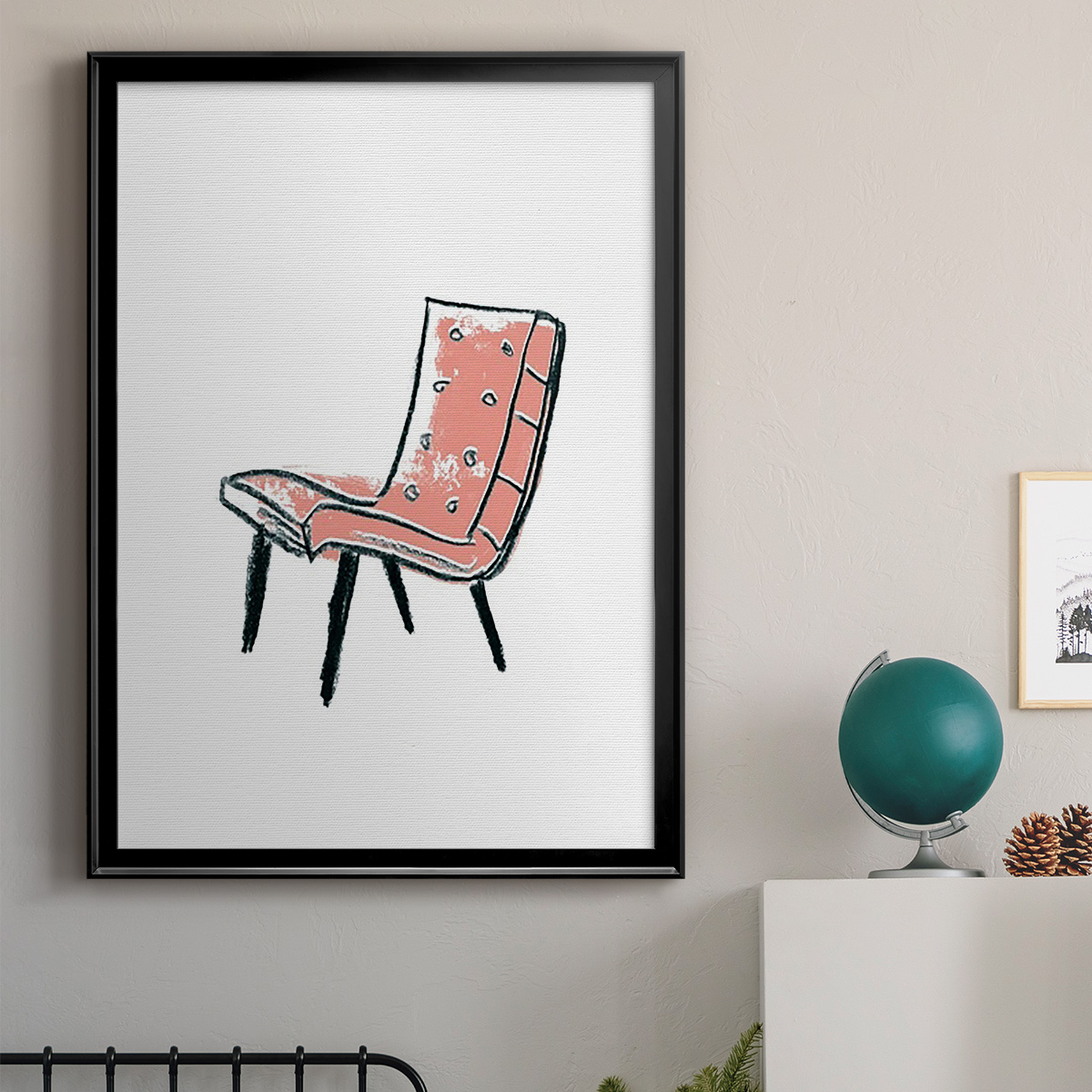 Take a Seat IX Premium Framed Print, in Gold, Black, or Silver - Ready to Hang