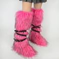 thumbnail image 4 of Women's Knee High Boots Faux Fur Lined Buckle Accent Flat Sole Warm Winter Shoes, 4 of 5