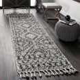 thumbnail image 1 of nuLOOM Vasiliki Moroccan Tribal Shag Area Rug, 2' 6" x 16', Grey, 1 of 4
