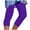 Purple, variant on LIaqionyy Summer Capris for Women 2024 Casual Gradient Leggings Elastic High Waisted Stretch Cropped Beach Pants