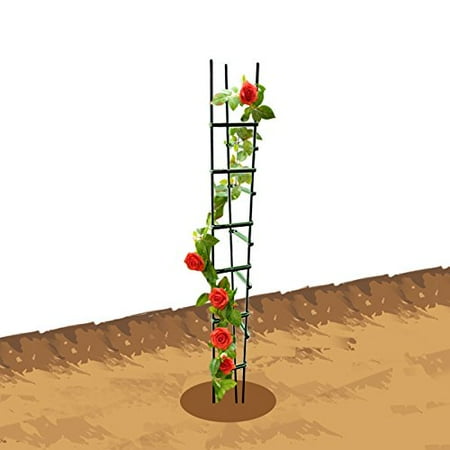 Mr.Garden V-Shape Expandable Trellis,pergola, EggPlant Trellis, 3pcs of 5/16 60" Stakes ，1 Pack