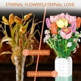 thumbnail image 4 of NAYIHOOP Flowers Bouquet Building Sets Rose Tulips with Vase for Adults Girls Compatible with Lego, 4 of 7