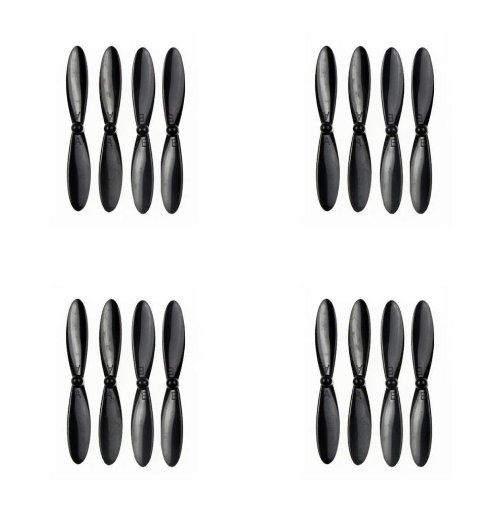 Blue Mini Drone Propeller Blade Set All Black Props Propellers 4 Pack