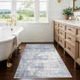 thumbnail image 4 of 3x4 Blue/Ivory Runner Rug Indoor Outdoor Floor Mat, 4 of 8