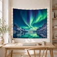 thumbnail image 5 of Northern Lights Over Snowy Mountains, Mystical Celestial Landscape for Nature Lovers, Celestial Home Decor Housewarming Gift Tapestry Wall Hanging for Bedroom, Living Room, 5 of 7