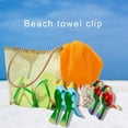 thumbnail image 2 of 2 Pcs Pinces à Serviettes de Plage Style Mode Extérieur Porte-Serviettes Flamant Rose pour Chaise de Piscine, 2 of 4