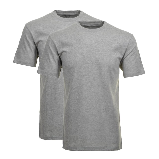 RAGMAN Camiseta para hombres, paquete de 2 - 1/2 manga, camiseta interior, cuello redondo Gris 2XL (2X-Large)