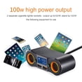 thumbnail image 4 of VBXOAE 80W Car Charger with LED Light,Intelligent Current Distribution,Two USB Ports,Thick Power Cord,Dual Control Switches,Black, 4 of 7