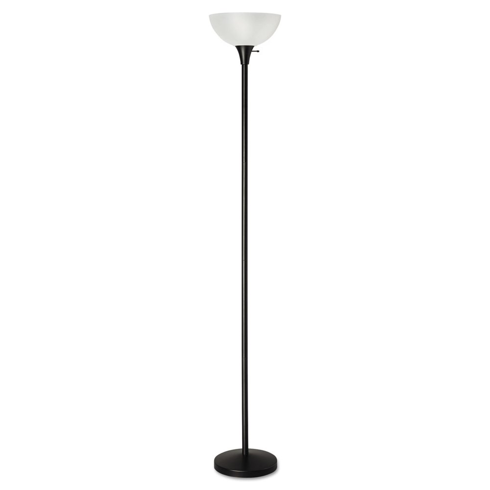 Alera Floor Lamp, 71" High, Translucent Plastic Shade, 11.25"w X 11.25