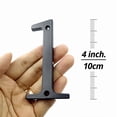 thumbnail image 3 of HASWARE 4 inch (10 cm) Metal House Number Apartment Door Numbers Mailbox Address Sign with 2 Screws, Zinc Alloy (#6, Black), 3 of 7