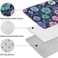 thumbnail image 5 of Pioneer Flower Floral Print Pattern Bathroom Rugs Sets 3 Piece,Toilet Cover Set,Absorbent Non Slip Bathroom Mats Sets with U-Shaped Contour Rug Toilet Rug Set, 5 of 5