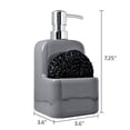 thumbnail image 6 of Mainstays Liquid Soap Pump with Sponge Caddy, Gray Ceramic, Single, Well Suited to Kitchen Organization and Accessibility, 6 of 9