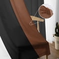 thumbnail image 5 of Sheer Curtains 84 Inches Long, Contemporary Boho Modern Art Light Filtering Window Curtains for Living Room/Bedroom, Brown Black White Rod Pocket Voile Sheer Curtain Drapes, 52"W x 84"L, 2 Panels, 5 of 9