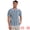 Light Blue, variant on DARING DIVA Men's Striped Short Sleeves Button Down Jacquard Polo Shirts M Light Blue