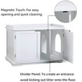 thumbnail image 3 of Unipaws Designer Cat Litter Box Furniture, Covered, White, 3 of 6