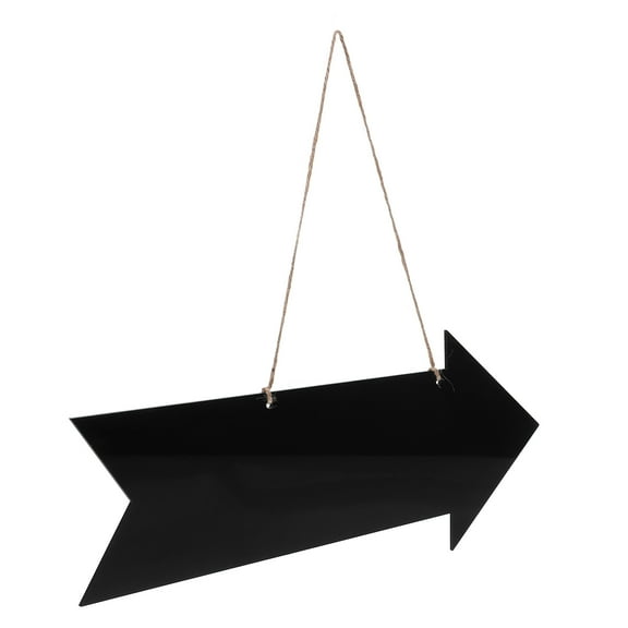 Hanging Acrylic Chalkboard Double Sided Arrow Signs Erasable Black Board Direction Sign for Party Wedding Wall Decoration