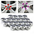 HPDL 20Pcs Car 17mm Hub Screw Cover Wheel Nut Caps Bolt Kits Wheel Nut