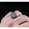 thumbnail image 4 of Roarsilver Seal of Solomon-Star of David Ring-Handmade Mens Ring-Agate Stone Ring-Signet Ring Mens-Jewelry Gift For Mens-Silver Rings for Men-Agate Wedding Ring | 13.5, 4 of 5