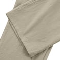 thumbnail image 5 of Nestiefly Men's Linen Dress Pants Lightweight Pleated Front Relaxed Fit Business Casual Slacks Trousers Summer Wedding Party Khaki M, 5 of 9