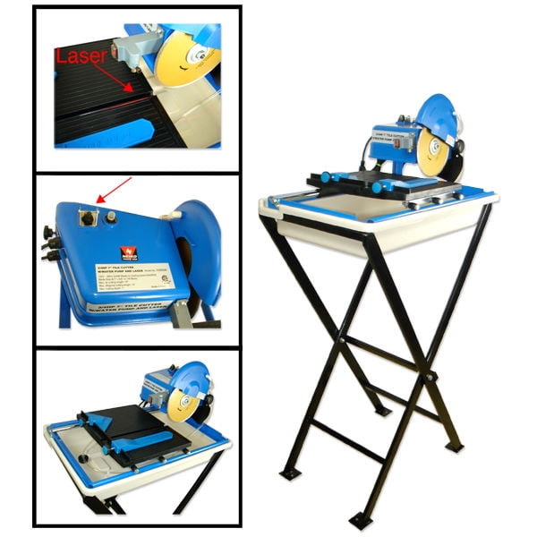 Neiko Tile Saw Cutter | 7" Standing Electric Wet & Dry Ceramic Masonry Laser Blade by Neiko