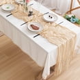 thumbnail image 6 of 6Pack Table Runner 10ft, Cheesecloth Table Runner, Christmas Table Runner Gauze Rustic Table Runner for Bridal Shower Decorations, Wedding Reception Fall Thanksgiving Christmas Birthday Decor, 6 of 9