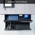 thumbnail image 3 of VIVO Black Dual Level 16" Pull Out Under Desk Storage Drawer Set without Shell, 3 of 8