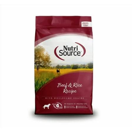NutriSource Beef & Brown Rice Recipe Dry Dog Food 26 lb