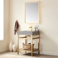 thumbnail image 4 of Funes 24" Single Sink Bathroom Vanity in Brushed Gold Frame Gray Top w/ Mirror, 4 of 9