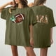 thumbnail image 5 of Tops Cortos para las Mujeres, Doble Cara Impreso Cuello Redondo Gota Hombro Camiseta, Top Estirable Casual, 5 of 5