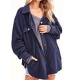 thumbnail image 2 of Gvmfive Women Solid Lapel Neck Buttons Down Long Sleeve Casual Shirt Blouse With Pockets, 2 of 4