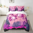 thumbnail image 2 of Pink Axolotl 7 Piece Comforter Set Full Bed in a Bag,Cute Amphibious Animal Bedding Sets Cartoon Sealife Wild Animals Ocean Reptile Sheet Set with Comforter, 2 of 5